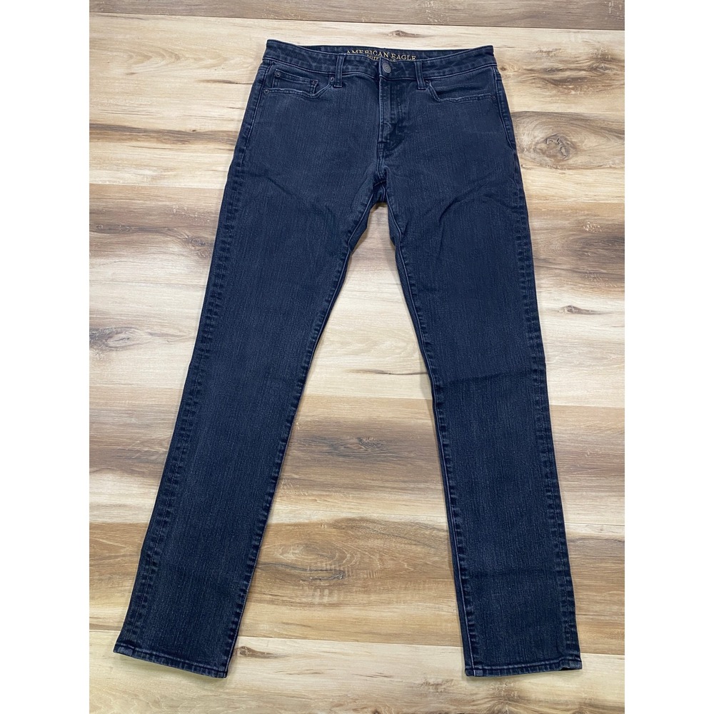 American Eagle Slim Jeans 32x34 Extreme Flex 4 Stretch Denim Black Wash